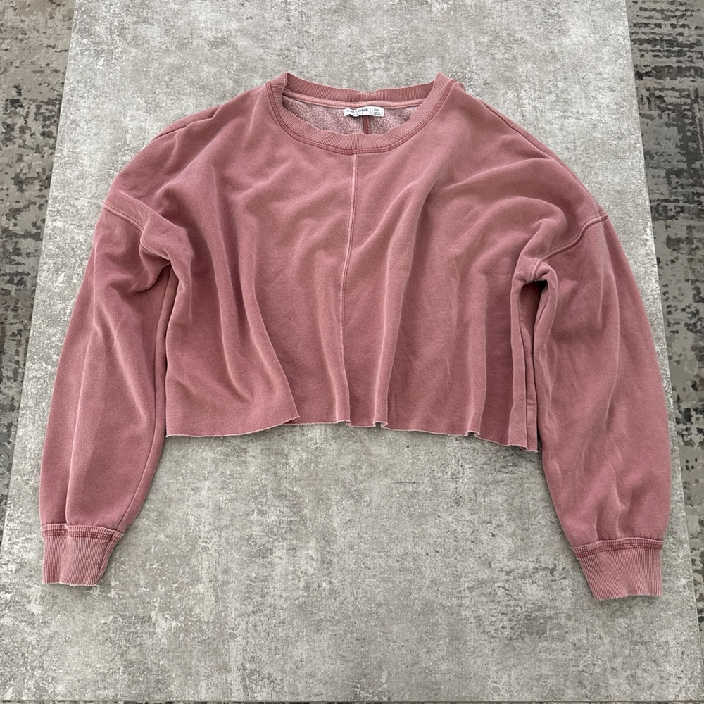 Arizona Jean Co. Women's Pink Cropped Sweatshirt